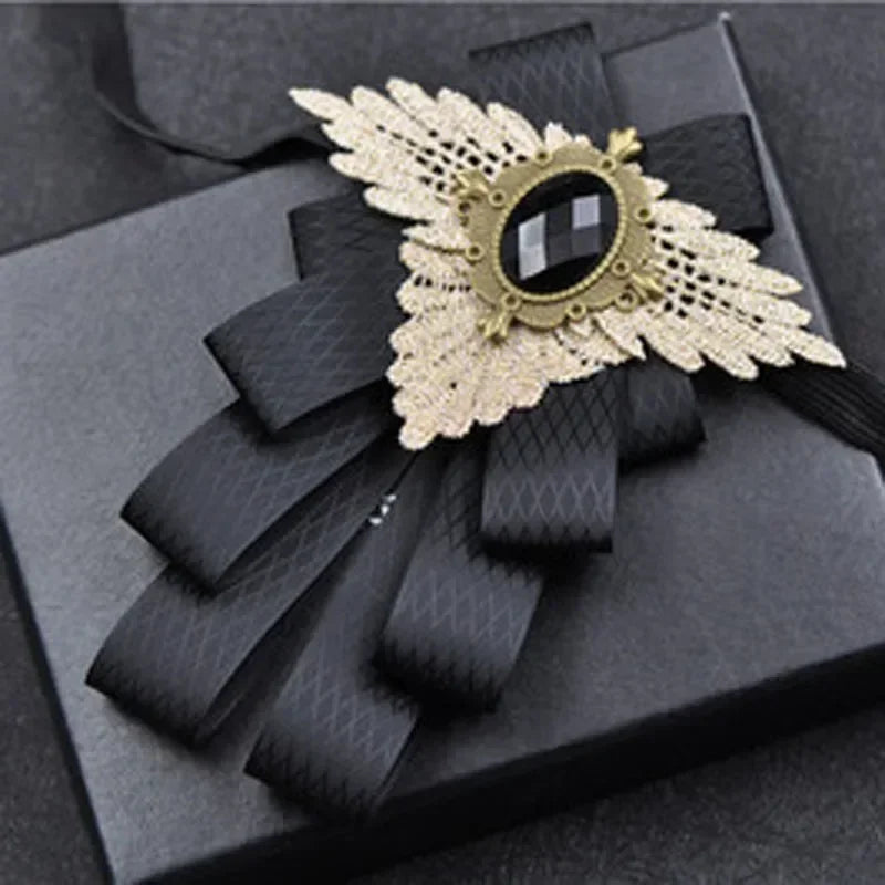 Hochzeits-Set 2025: British New Fashion Men's Wedding Performance Groom - Wedding-Party Flower Collar Bow Tie Pocket Towel Square Set Men Accessories Collection