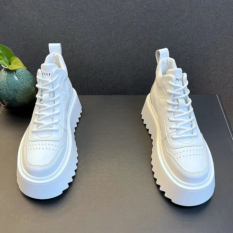 Nova Runner High Top Leder Komfort- Plateau 3cm Größe 42-46