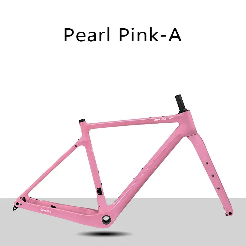 BXT Carbon Gravel Bike Frame Fully Hidden Cable Carbon Frame Fork Thru Axle Gravel Disc Brake Carbon MTB Road Bicycle Frame 27.5 - Golden Bridge Store