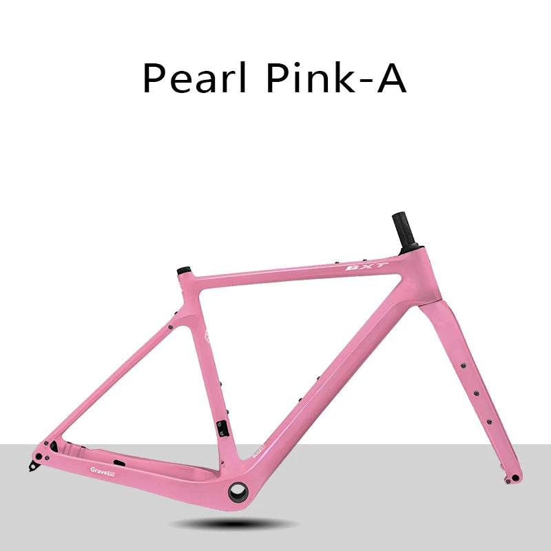 BXT Carbon Gravel Bike Frame Fully Hidden Cable Carbon Frame Fork Thru Axle Gravel Disc Brake Carbon MTB Road Bicycle Frame 27.5 - Golden Bridge Store