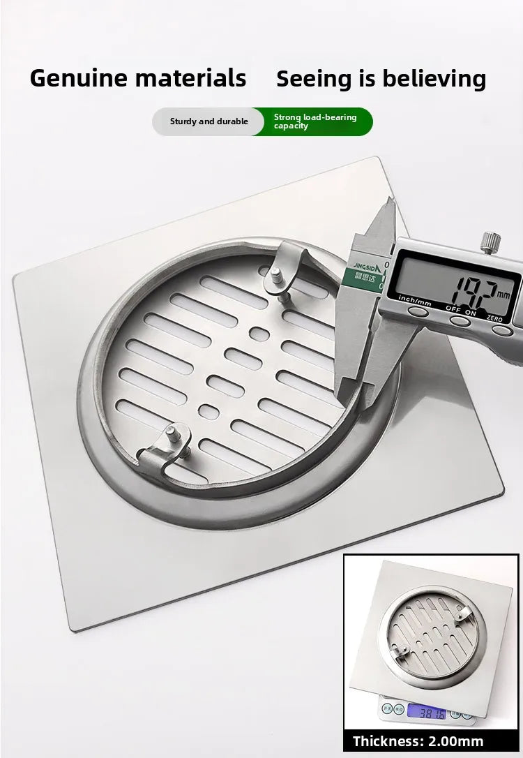 Gefängnis-Bodenablauf Edelstahl Abweisend - Ø10cm,110R