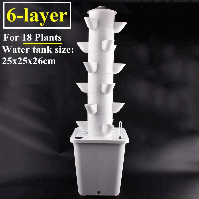Vertical Hydroponic Tower Greenhouse Garden Indoor Soilless Culture Growing System Vertical Tower Veg Planter Grow Pot Kit