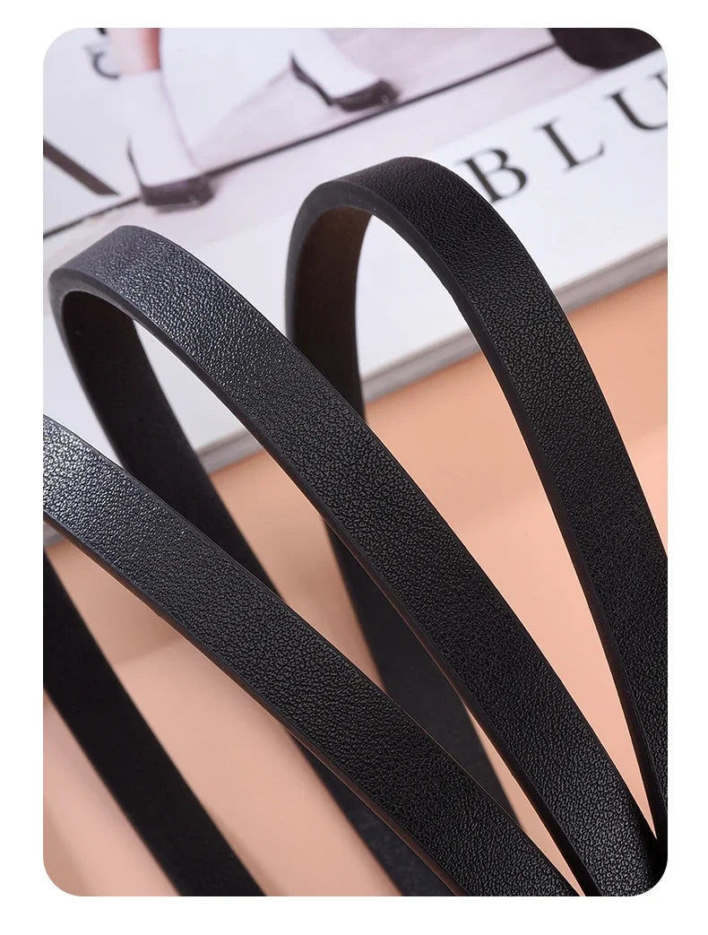 Metal Buckle Thin Stretchy Waist Belt Striped Elastic Waistband Elegant Women Girdle Female Belt Fashion Apparel Accessories New