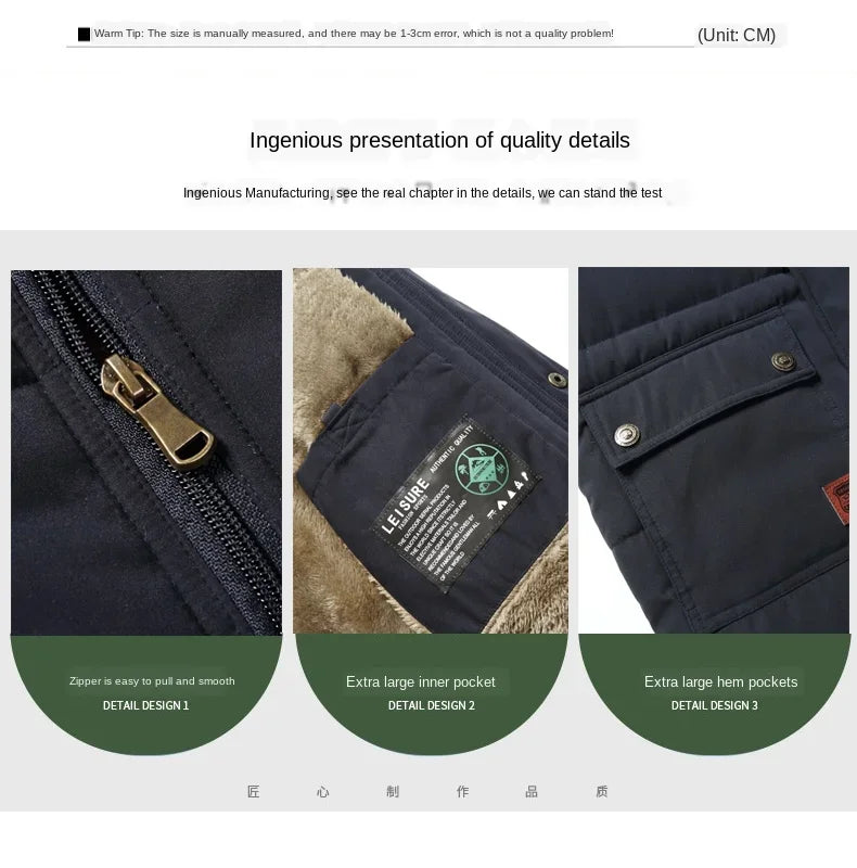 MAINKU Puffer-Weste Leicht Mit Fleecefutter Reißverschluss Größe 8XL - Warme Herren Weste Outdoor