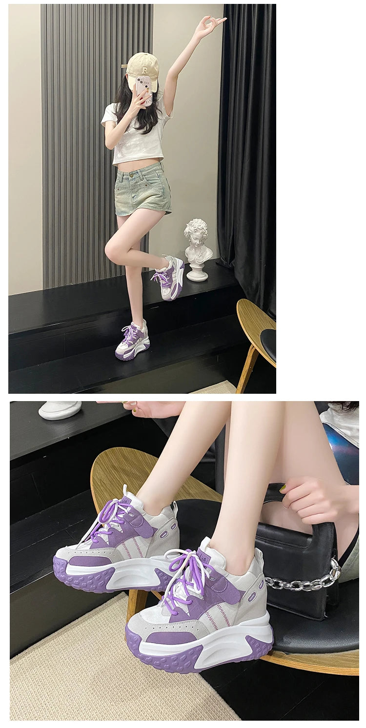 Rockynice 921 Atmungsaktiv Plateau Sneaker - 10,5cm 4cm