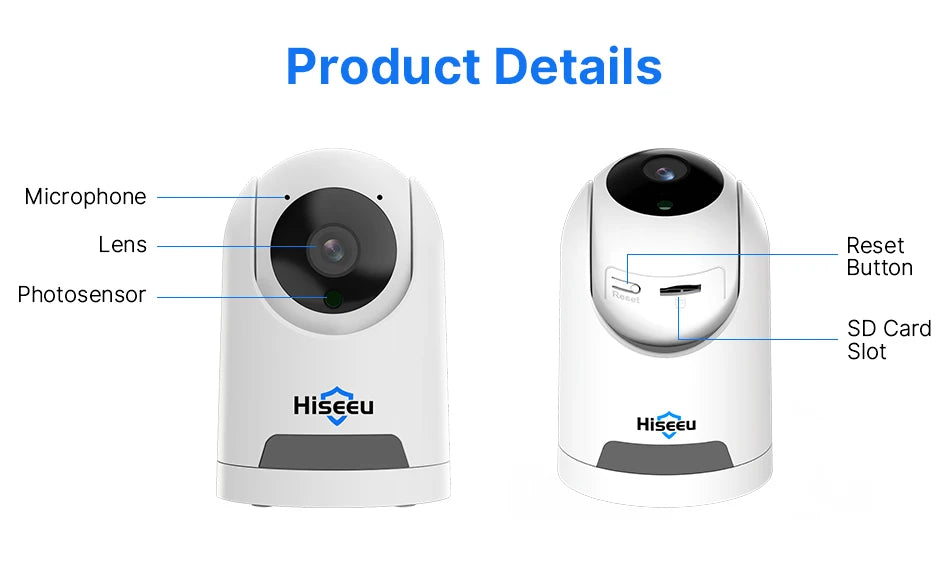 IP-Kamera 2025: Hiseeu 2K 4MP PTZ WIFI Wireless Smart - Home Security Surveillance Two-way Audio Indoor Baby Pet Monitor Collection