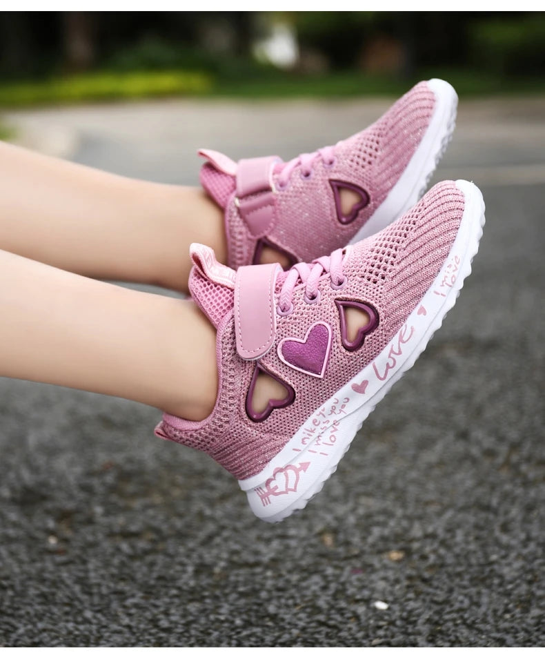 Mädchen Casual Schuhe 2025 - Leicht Mesh Sneakers Kinder Sommer - Frühling Herbst Tenis Süß Sport Cartoon Weiblich Laufen Socken Schuhe