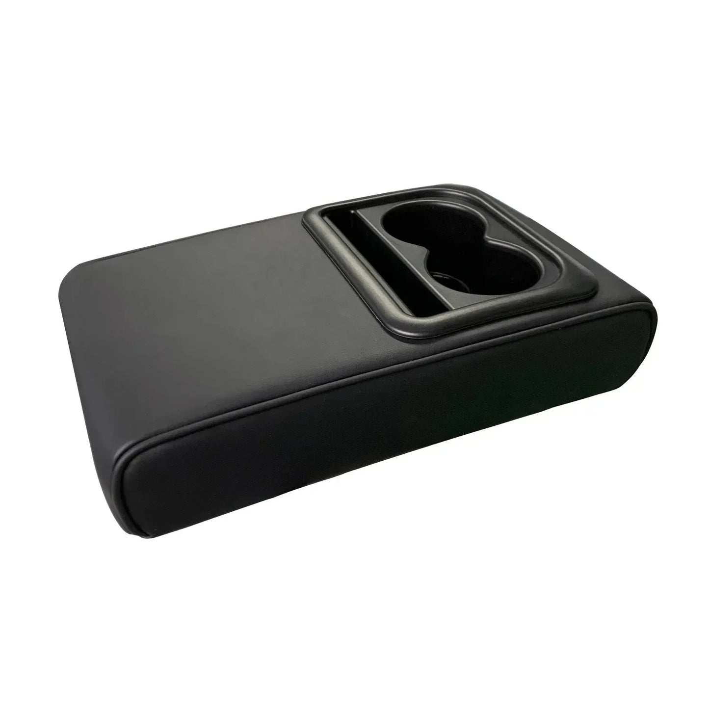 Pernă pentru cotiera auto, pernă pentru cotiera consolă centrală auto cu suport pentru 2 pahare, pernă din piele PU pentru cotiera auto portabilă