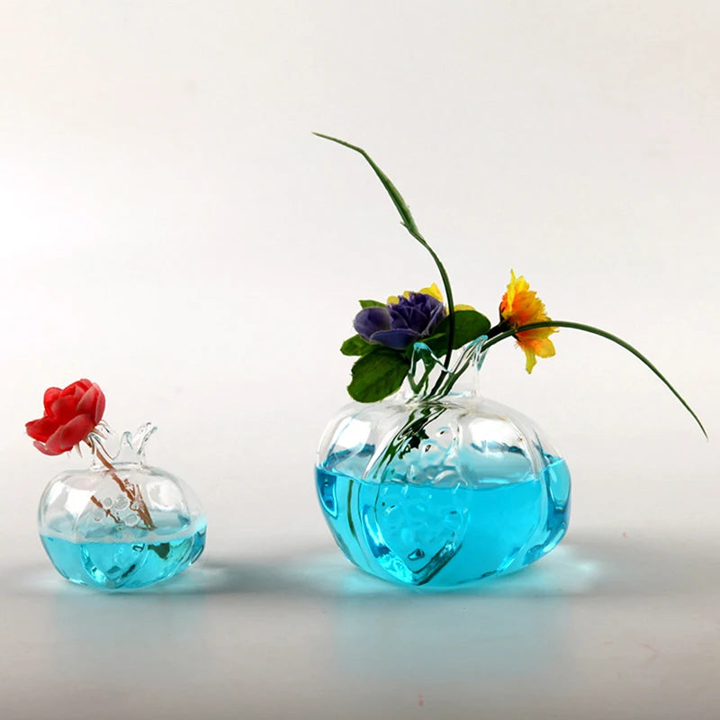 Pomegranate Glass Vase Home Decor Flower Vase Vase for Fruit Cachepot for Flowers Room Decoration Creativity Nordic Decoration