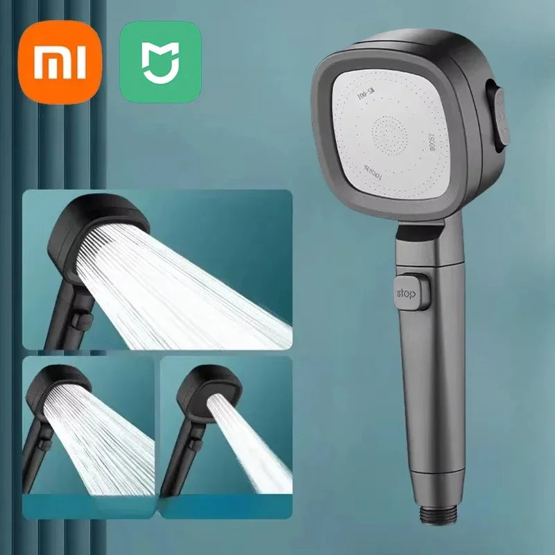 Xiaomi 3-modes Shower Booster Showerhead Powerful Booster Adjustable Shower Head Bathroom Water Head Rain Home Shower Set