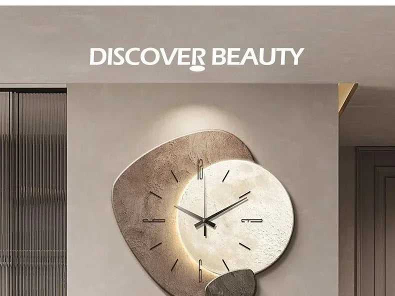 Modern Clock with Light Design Clock Minimalism Wall Clocks Stylish Large Living RoomMechanism Silent Decoration for Bedroom