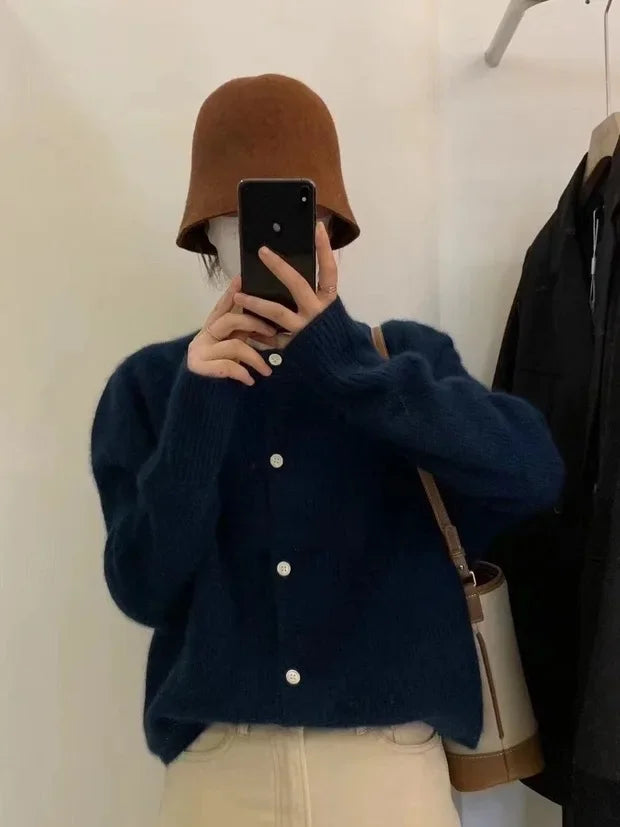 LIBIELY Cardigan Rundhals Kuschelig Warm Polyester - Kapazität Standard Leistung Hoch Größe M/L