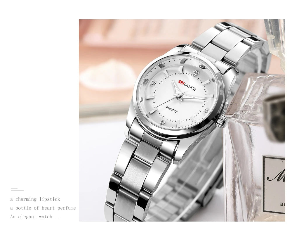 Damen-Uhr 2025: VA VA VOOM Luxury Women's Watch 29mm Fashionable Stainless Steel - Rhinestone Pink Minimalist Girl Clock Outdoor Travel Women Wrist Watches Collection