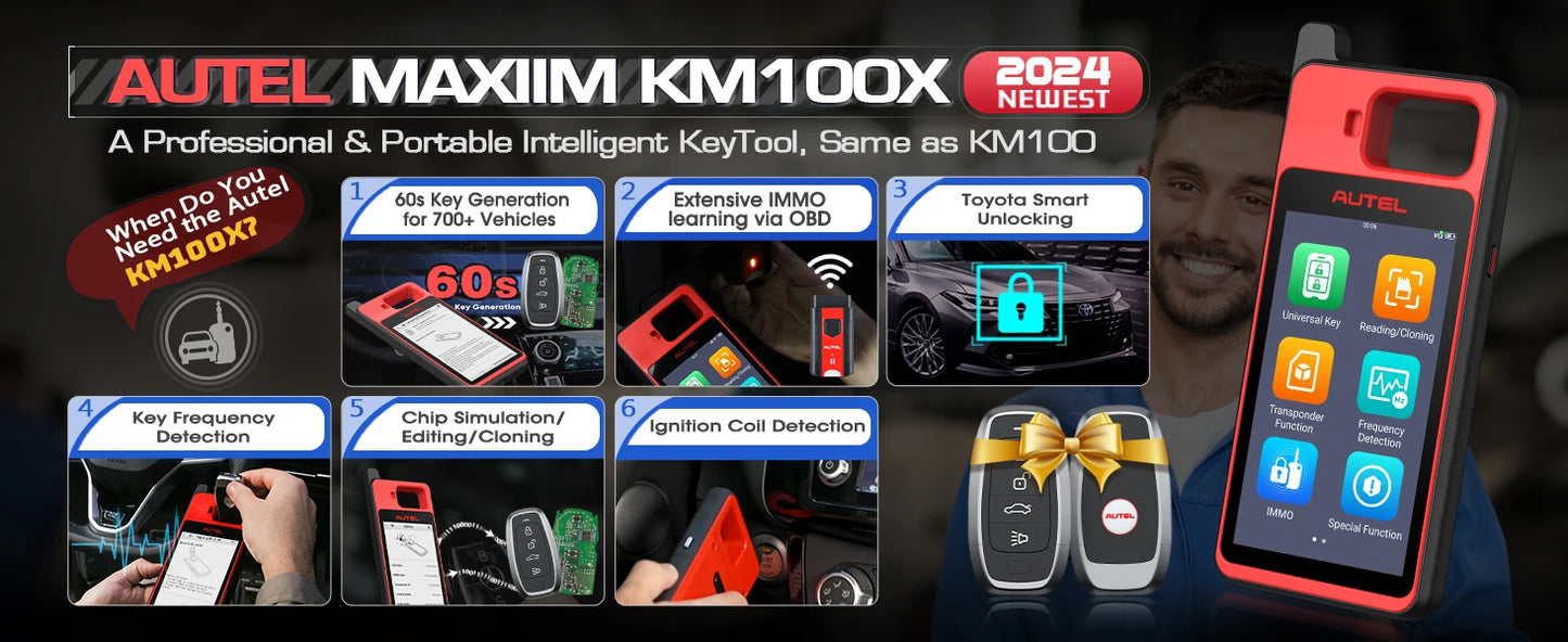 Autel MaxiCOM MK808BT Pro OBD2 Scanner Auto Diagnosegerät Code-Leser mit Aktiv-Test, Vollsystem-Diagnose, 28+ Services