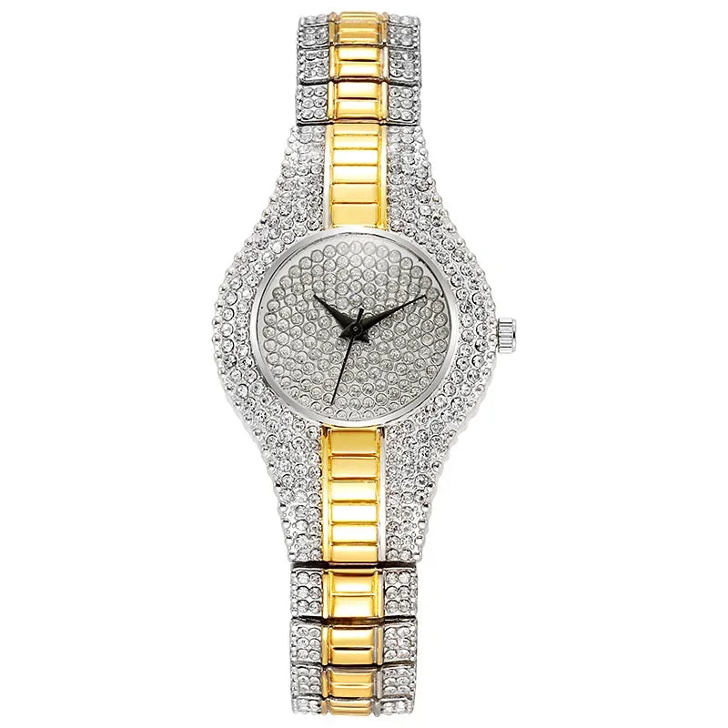 Neu Luxus Marke Strass Diamanten 2025 - Frauen Uhren Quarz Armband Dress Bangle Uhr - Damen Armbanduhren Uhr Reloj Mujer