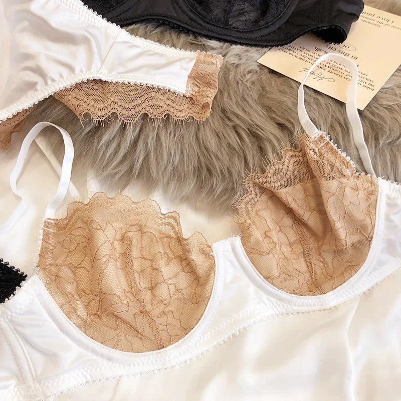 GOGNGTR Ultradünn Spitze - Push Up 3/4 Cup Atmungsaktiv