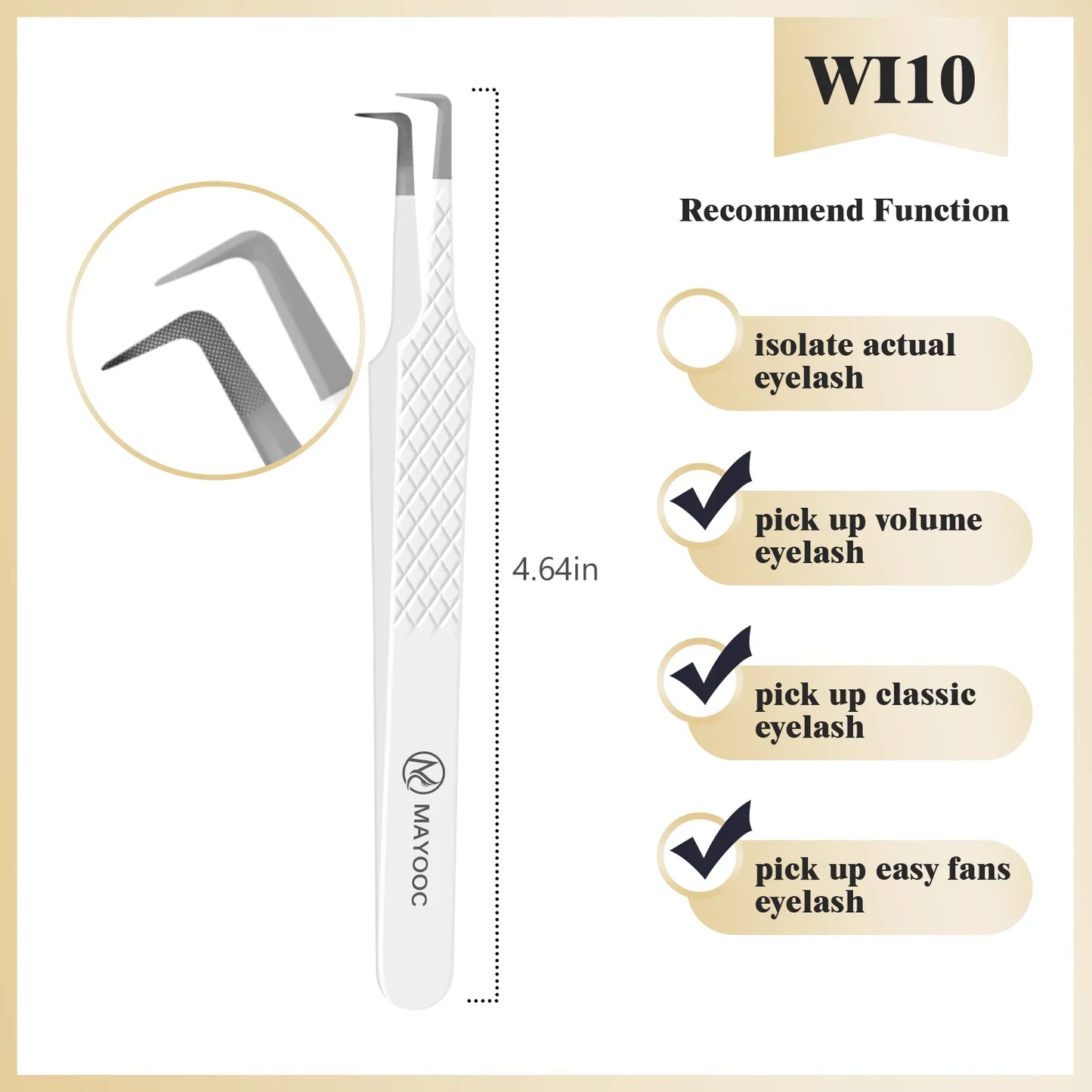 Eyelash Extensions Tweezers  With Fiber Tips Lash Artists High Precision Superhard Anti-Static Tweezer Makeup Tools Custom Logo