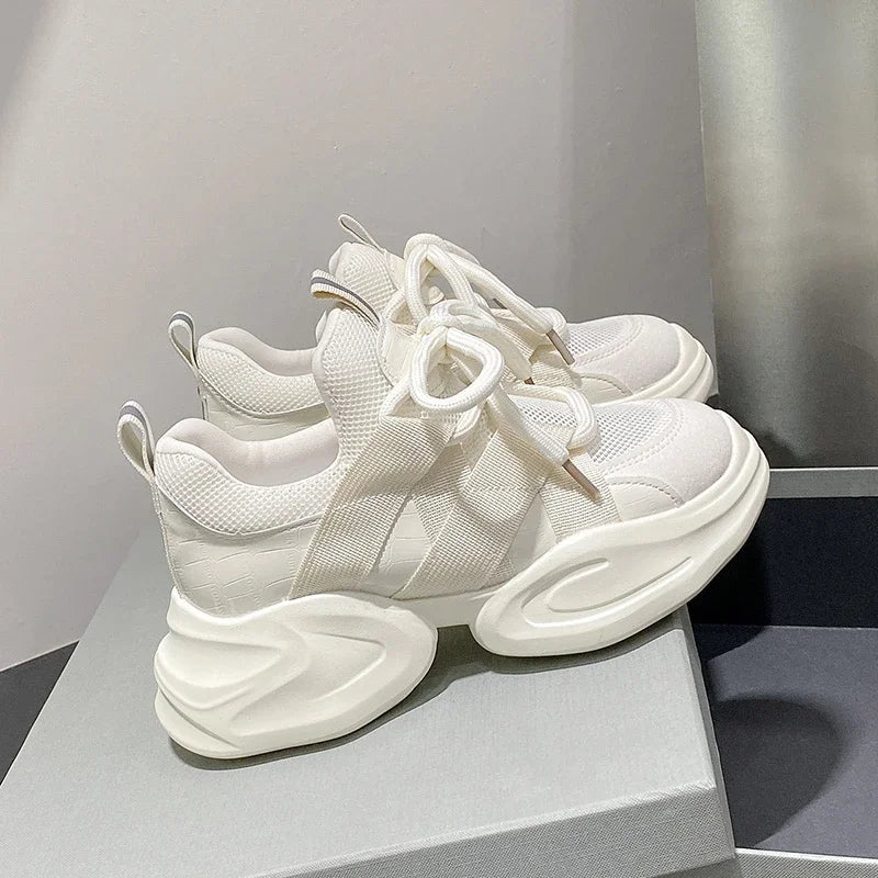 GXMGST Damen Sneaker Atmungsaktiv - PU Material, Flach