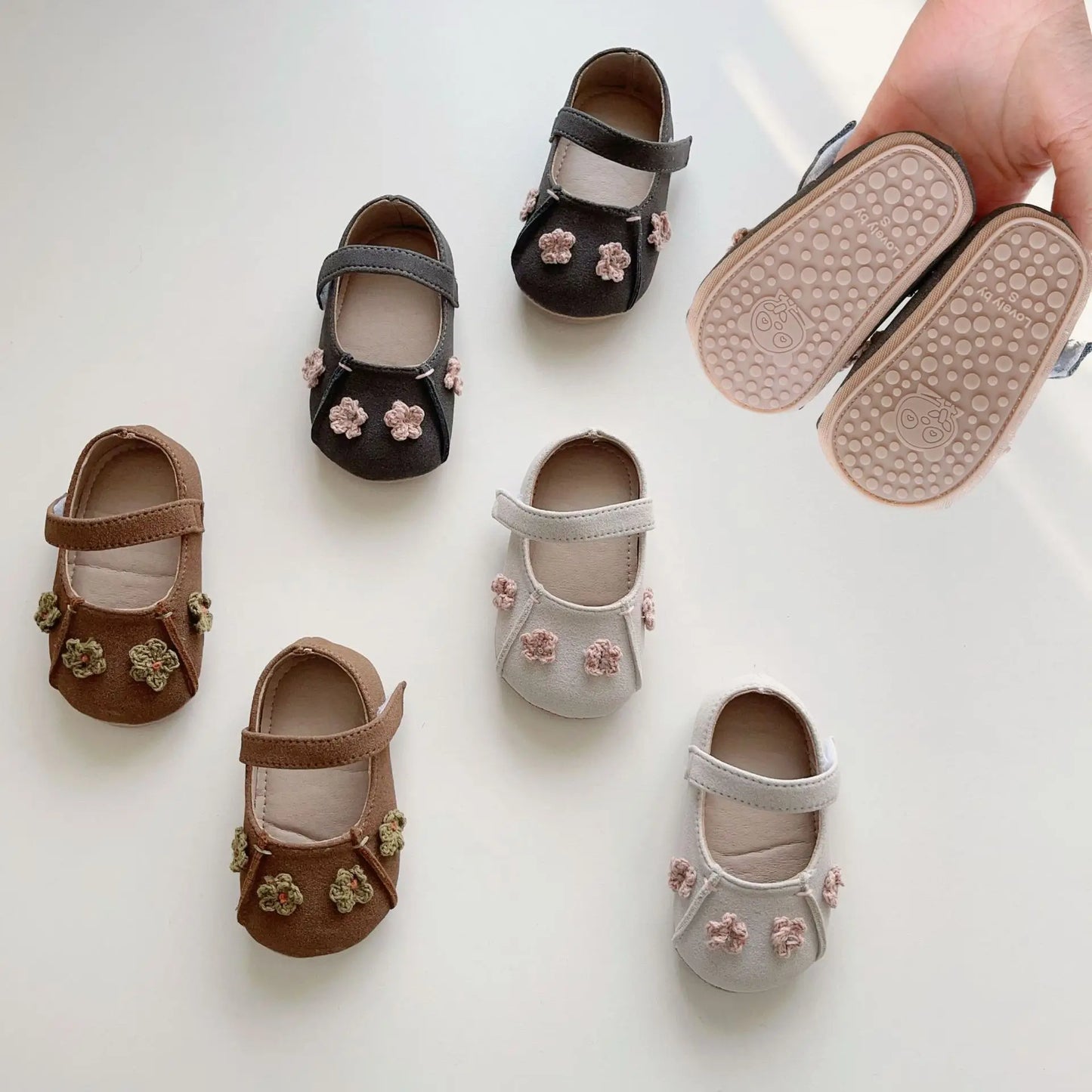 Mädchen Schuhe 2025 - Frühling Baby Prinzessin Koreanische Edition Blumen - Elastik Band Weiche Sohle Sneakers 1-3J