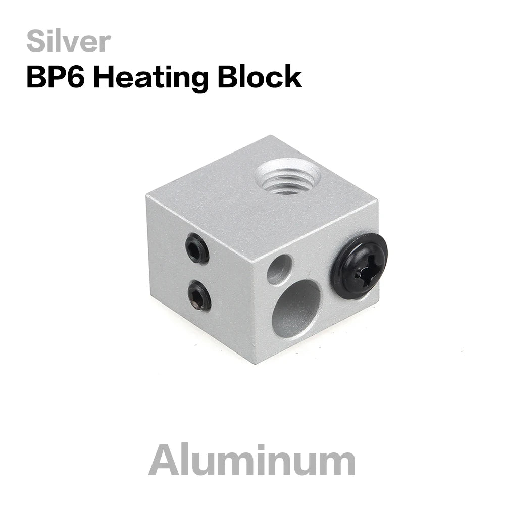 LERDGE Aluminium Heat Block For J-head Extruder HotEnd 3D Printers High Temp Silicone Socks Parts BP6 Heating Block Accessories