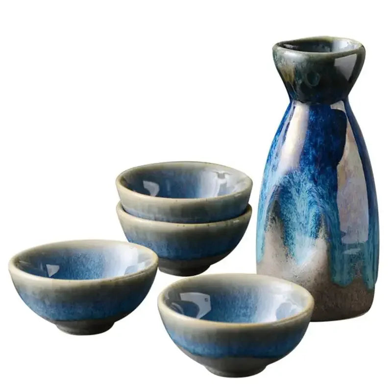Sake Set Japanese Ceramic Cups Cup Traditional Serving Japan Bottle Saki Pot Decanter Winehot Sets Set Coldholders Warmer