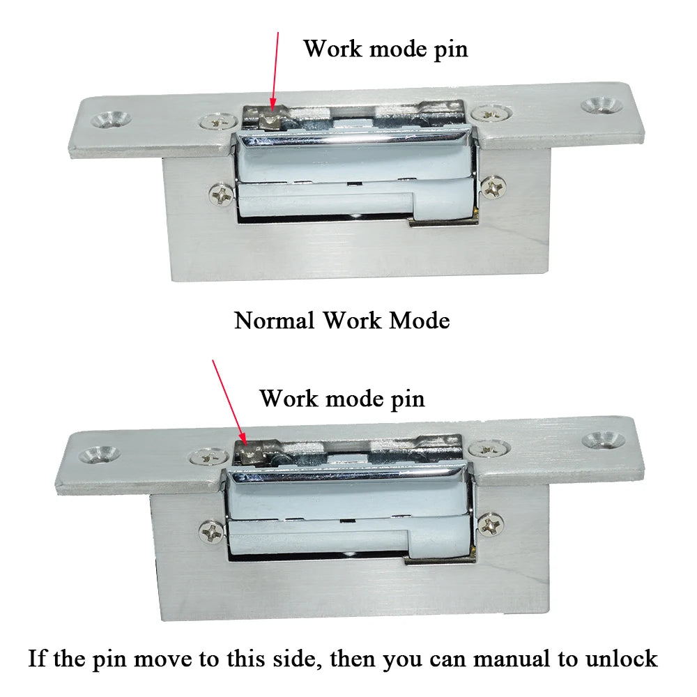 Elektro-Türöffner 2025: Stainless Steel DC12V Electric Strike Lock - Power On Unlock Fail Secure Access Control Collection