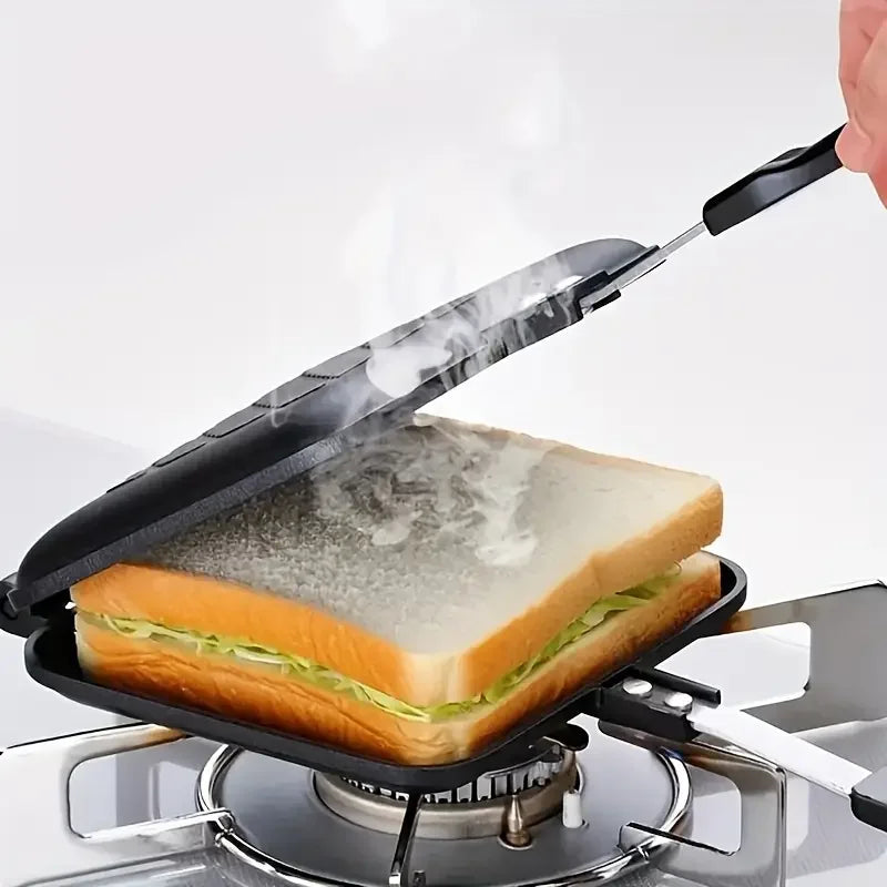 Sandwich-Maker 2025: Non-Stick Camping Sandwich Panini Maker Handle - Double Sided Frying Pan Detachable Grilled Flip Pan Collection