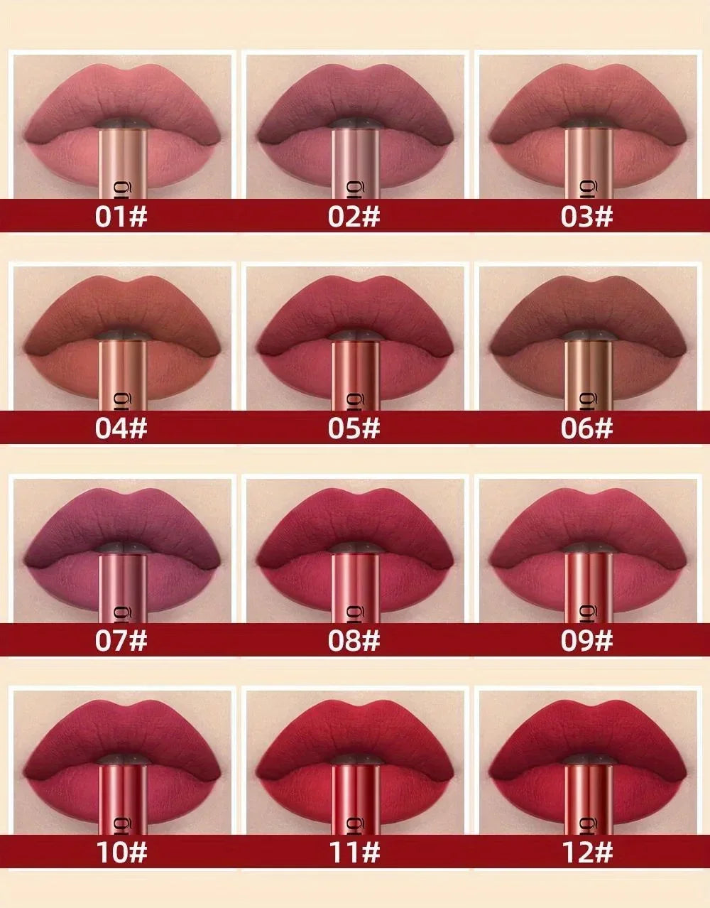 Ruj lichid mat, rezistent la apă, de lungă durată, catifea, mate, nud roșu, luciu de buze, tub de scame, machiaj cosmetic, rujuri, luciu de buze