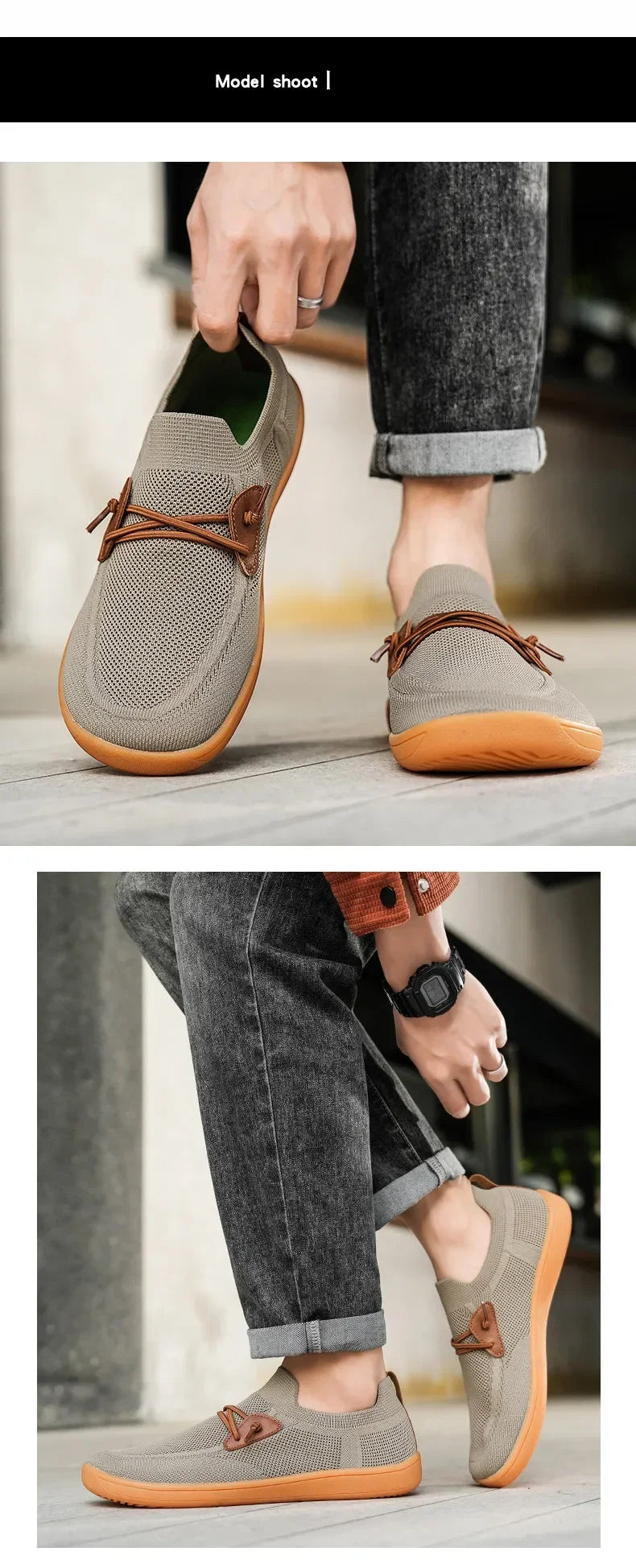 Men Casual Sneakers Minimalism | Zero Drop Sole | Walking Shoes Outdoor Breathable Non-slip Flats Loafer Mens Driving Shoes 2025