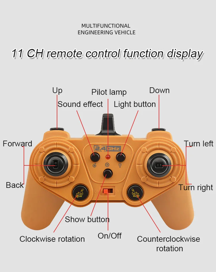 RC Car Children Toys Remote Control Car Toys For Boys Radio Control Excavator Dump Truck Bulldozer Electric car Kids Toys Gift