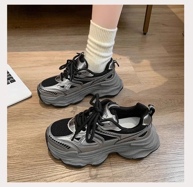 Fashion Platform Sneakers for Women Casual Non Slip Thick Sole Sports Shoes Woman Comfortable Casual Sports Shoes Zapatos Mujer