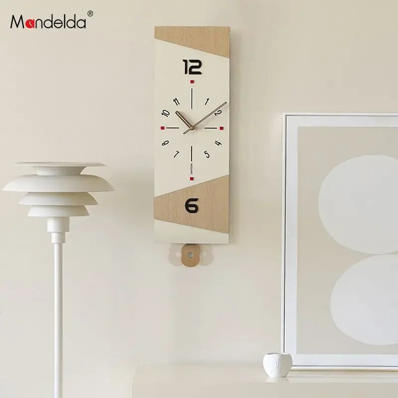 Modern clock decoration can swing wall clock living room home creative clock light luxury decorative wall
