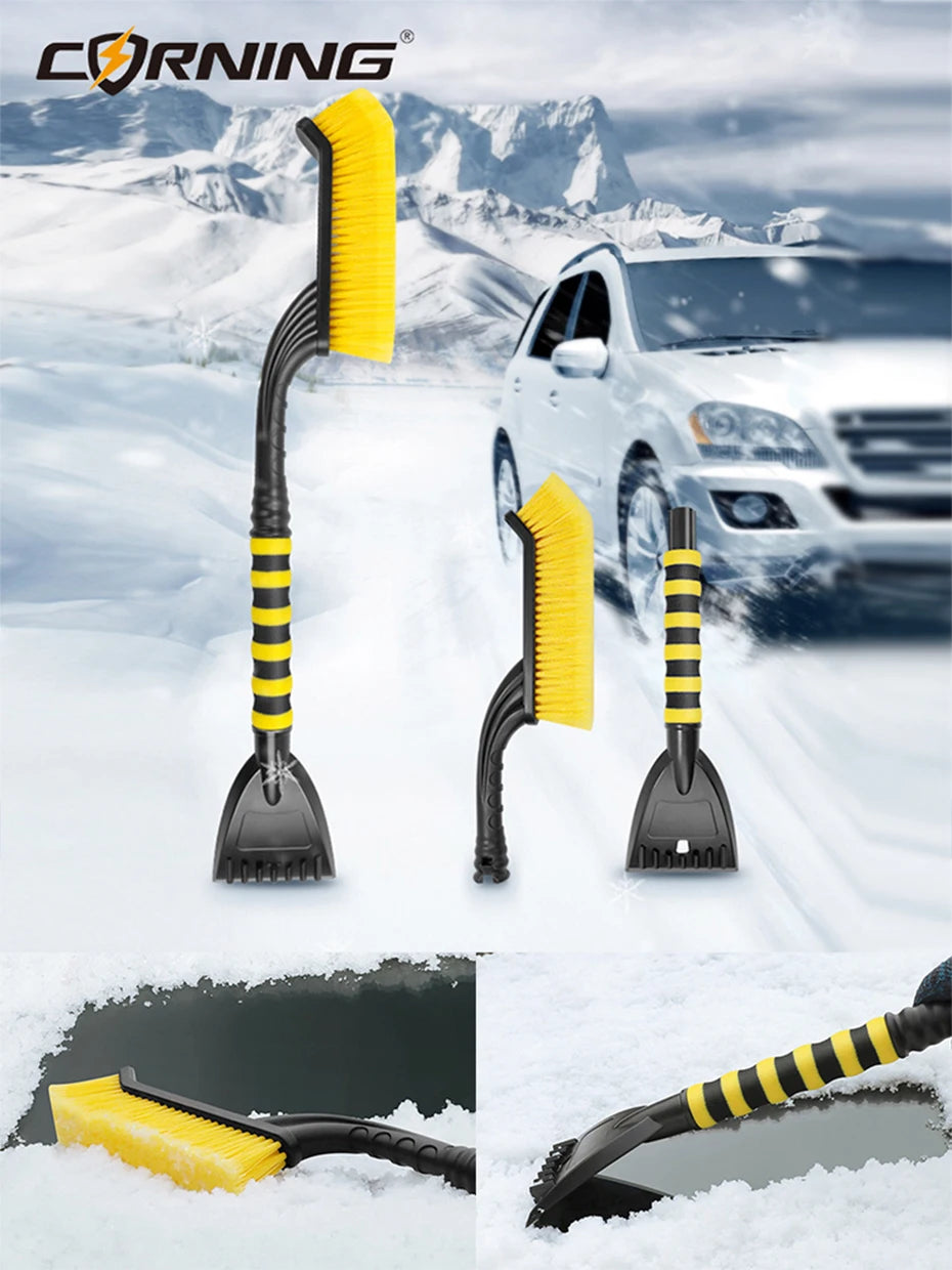 Perie de zăpadă auto extensibilă curățare îndepărtare lopată răzuitor iarnă perii auto parbriz degiver remover instrumente de spălare defroster