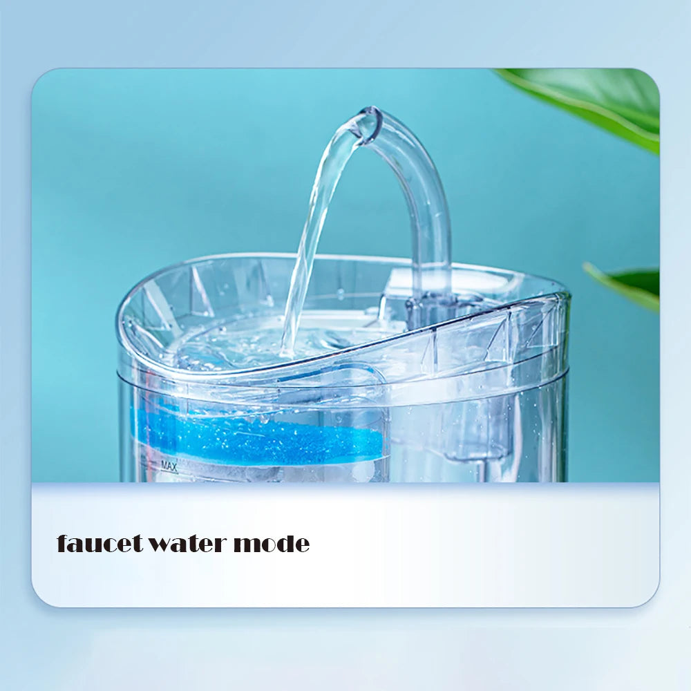 Cat Water Feeder Automation Sensor Faucet Fountain Food Grade Transparent Plastic Dog Water Dispenser For Cat Pet Sensor Drinker