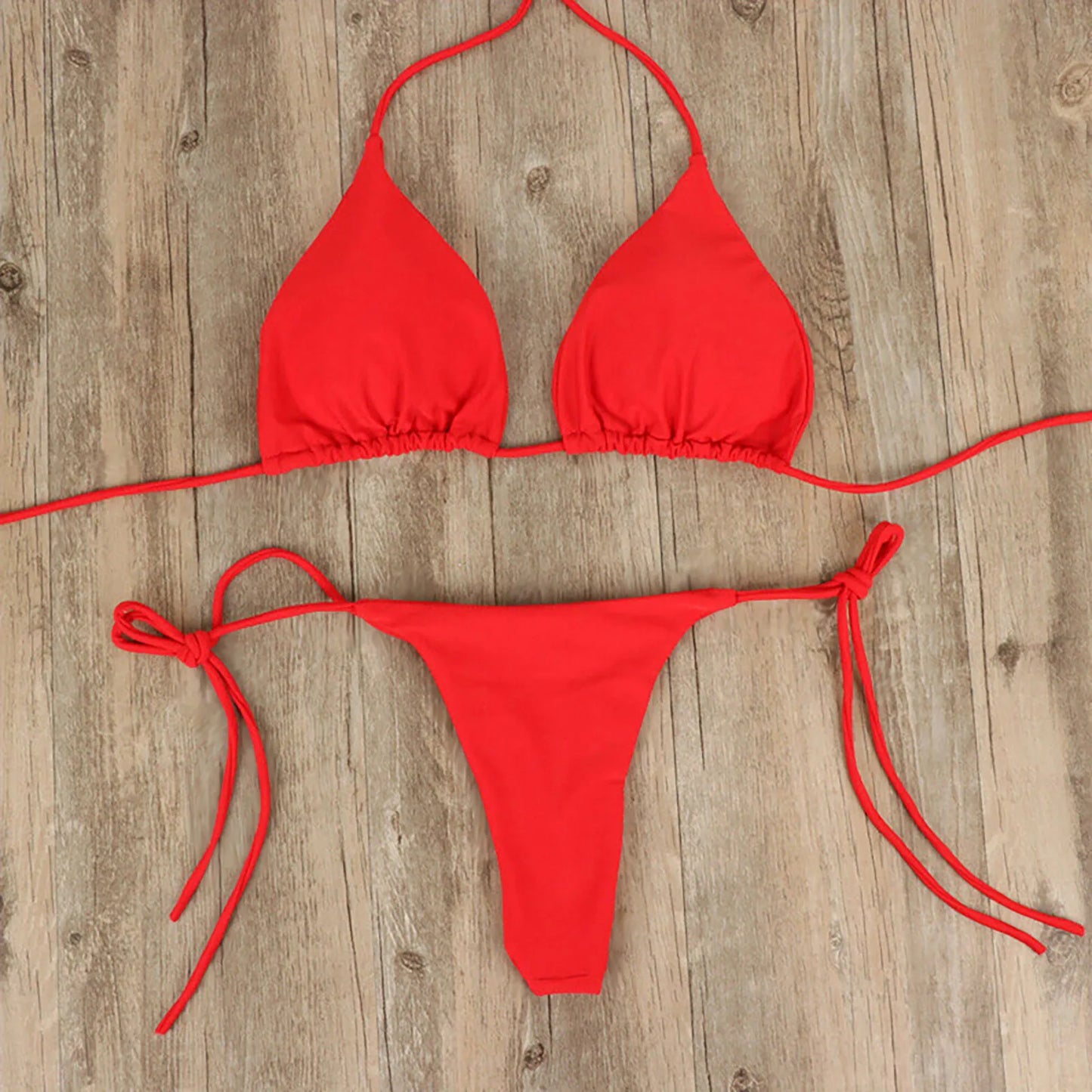 Brazilian Bikini Set 2025 - Zweiteiliger Sommer Bikini mit String-Höschen