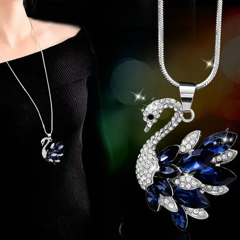 FSUNION 2025 New Elegant Simulated Pearl Choker for Women Silver Color Chain Long Necklaces Pendant Fashion Jewelry Accessories