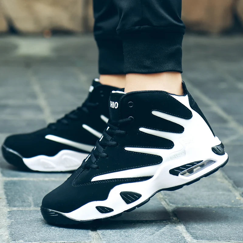 Men Sneakers Women Brand High Top Male Basketball Shoes Unisex Breathable PU Leather Sports Shoes Couple Trainers Zapatos Hombre