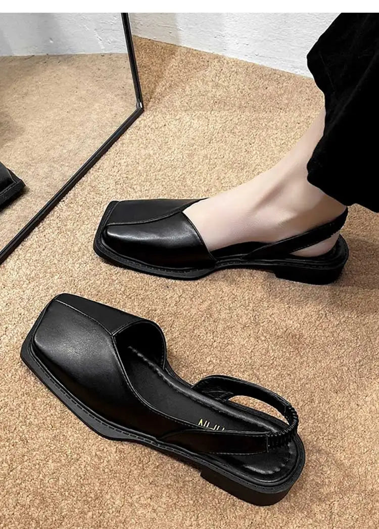 Women's Sandals Elegant Summer Shoes For Women Summer Sandals Slip On Low Heels Sandals Shoes Female 2025 New Sandalias De Mujer