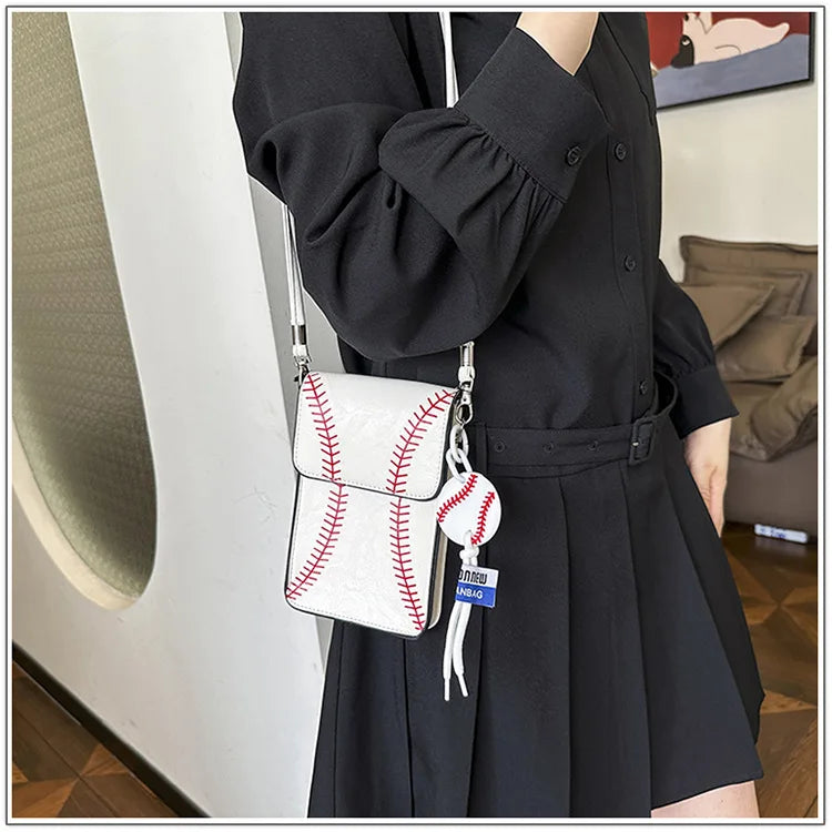 Fashion Vielseitige Umhängetaschen 2025 - Baseball Bedruckt Schultertasche - Handy Quadrat Taschen Personalisiert Schräg Kleine Geldbörse