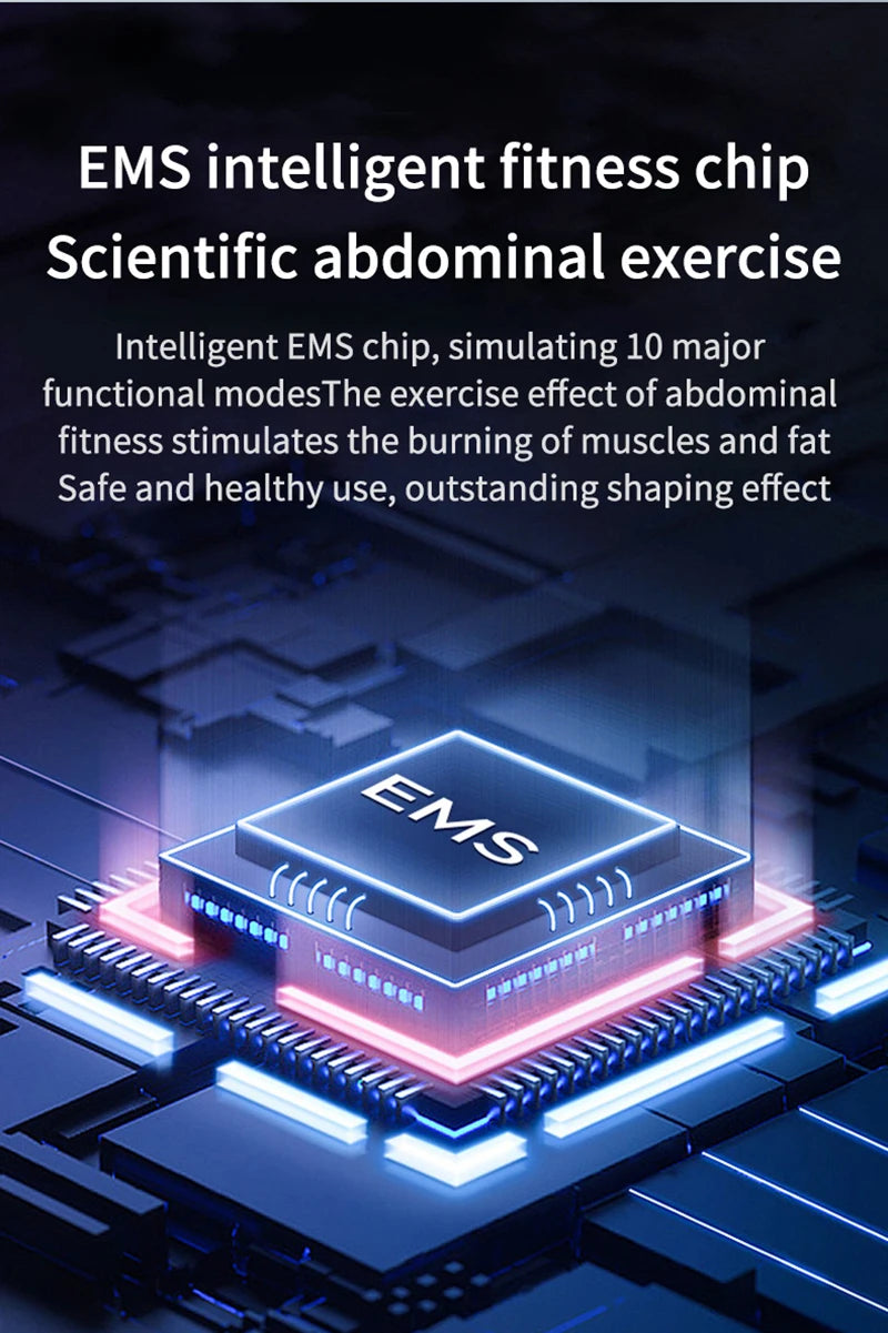 Centură abdominală cu stimulator muscular LGFU EMS - USB CE SML