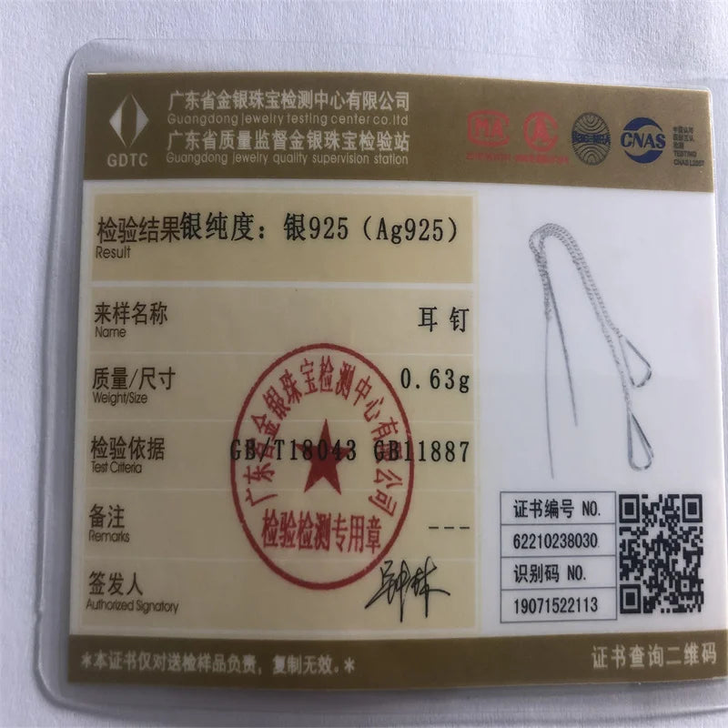 INZATT Cercei cu pandantiv din argint 925, lungime 6,3 cm, cu lanț și ciucuri, pentru femei, bijuterii la modă, cadou de nuntă