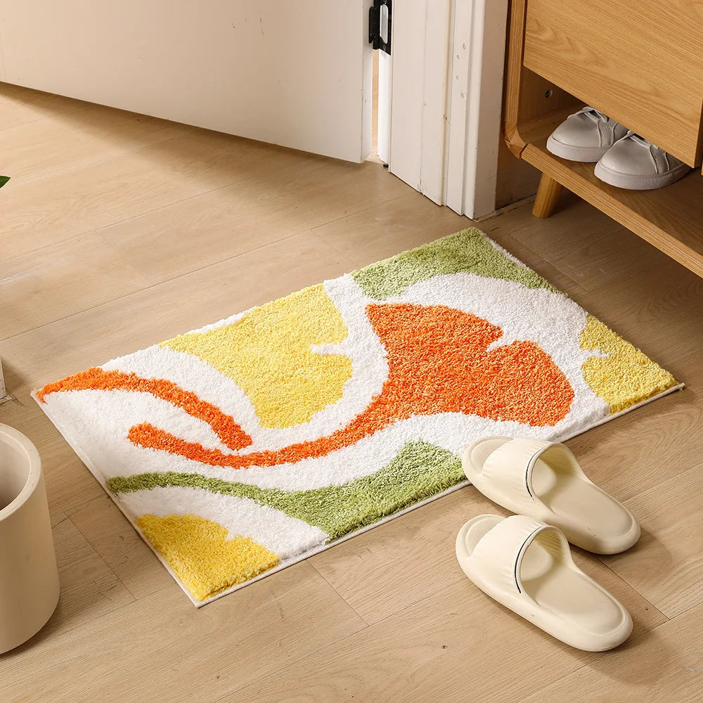 Cartoon Doormat Home Entrance/Hallway Tufted Rug Creative Design Non-Slip Bathroom Carpet Water Absorb Kitchen Rug Kids Bedroom