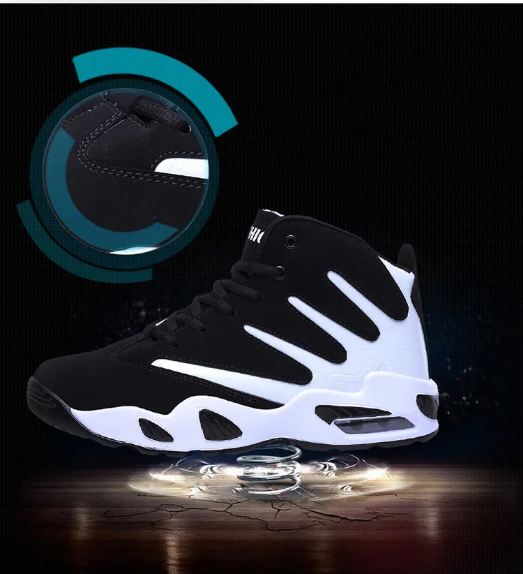 Shoes Men Sneakers Brand High Top Man Basketball Shoes Man Retro Breathable Leather Sports Shoes Male Trainers Zapatos Hombre