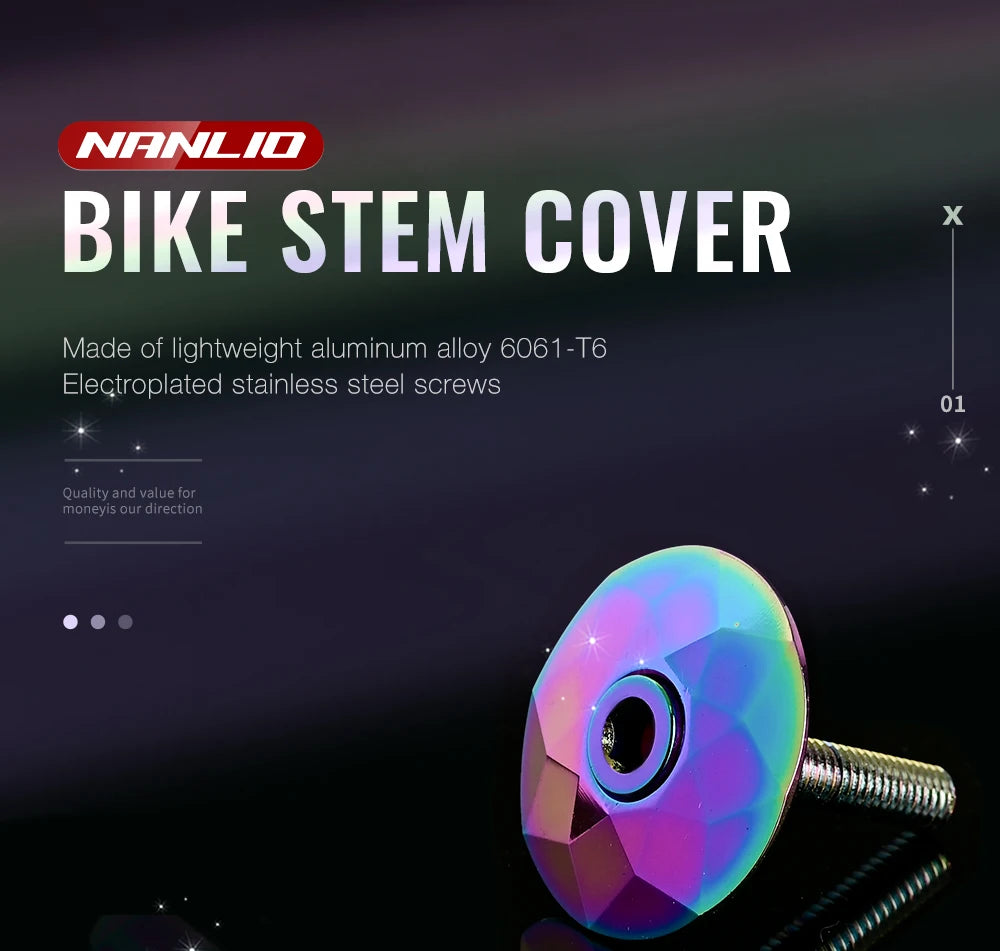 Fahrrad Steuersatz Kappe Gebrannt Blau MTB Rennrad Vorbau Steuersatz Top Kappe Abdeckung mit Schraube für 28.6mm Gabel Kopf Rohr Radfahren Zubehör