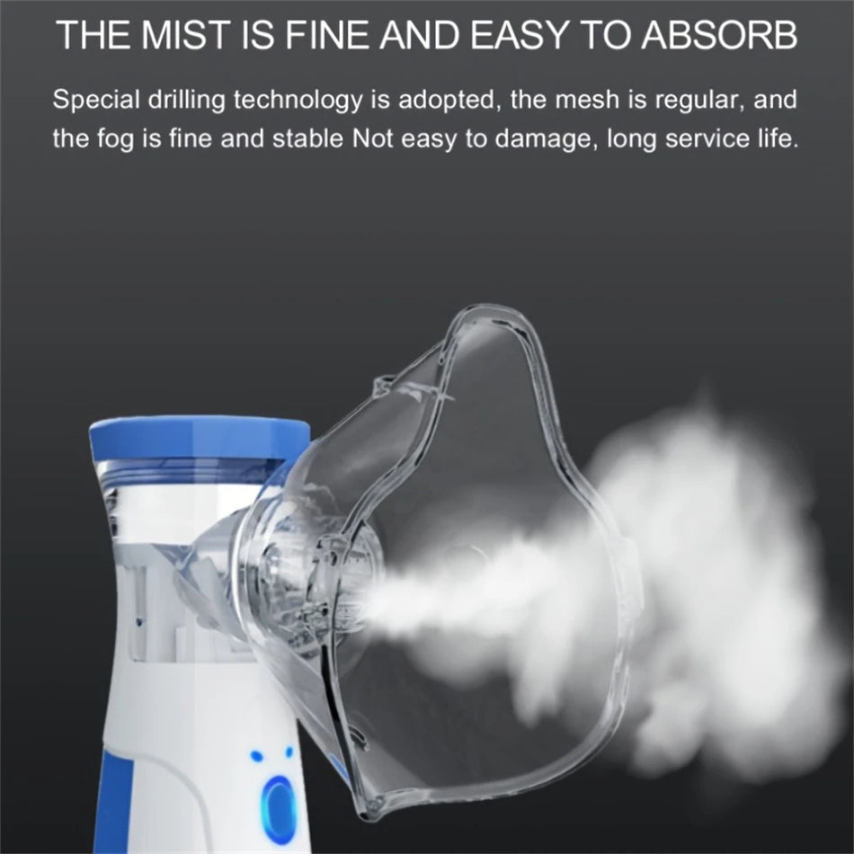 USB Medizinisch Stumm Mesh Vernebler Handheld Asthma Inhalator Zerstäuber Haushalt Für Kinder Erwachsene Gesundheitspflege Mini Tragbar Luftbefeuchter
