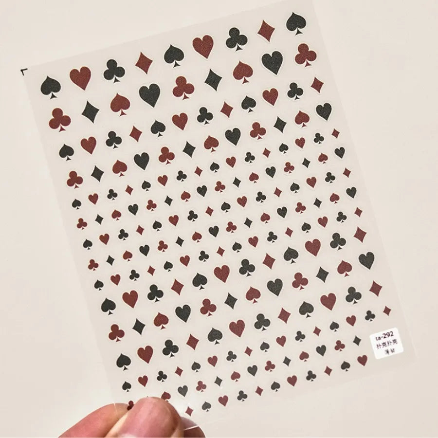 Autocolante pentru unghii RhstoeChoice 5D cu margine aurie - inimă, lună, stea