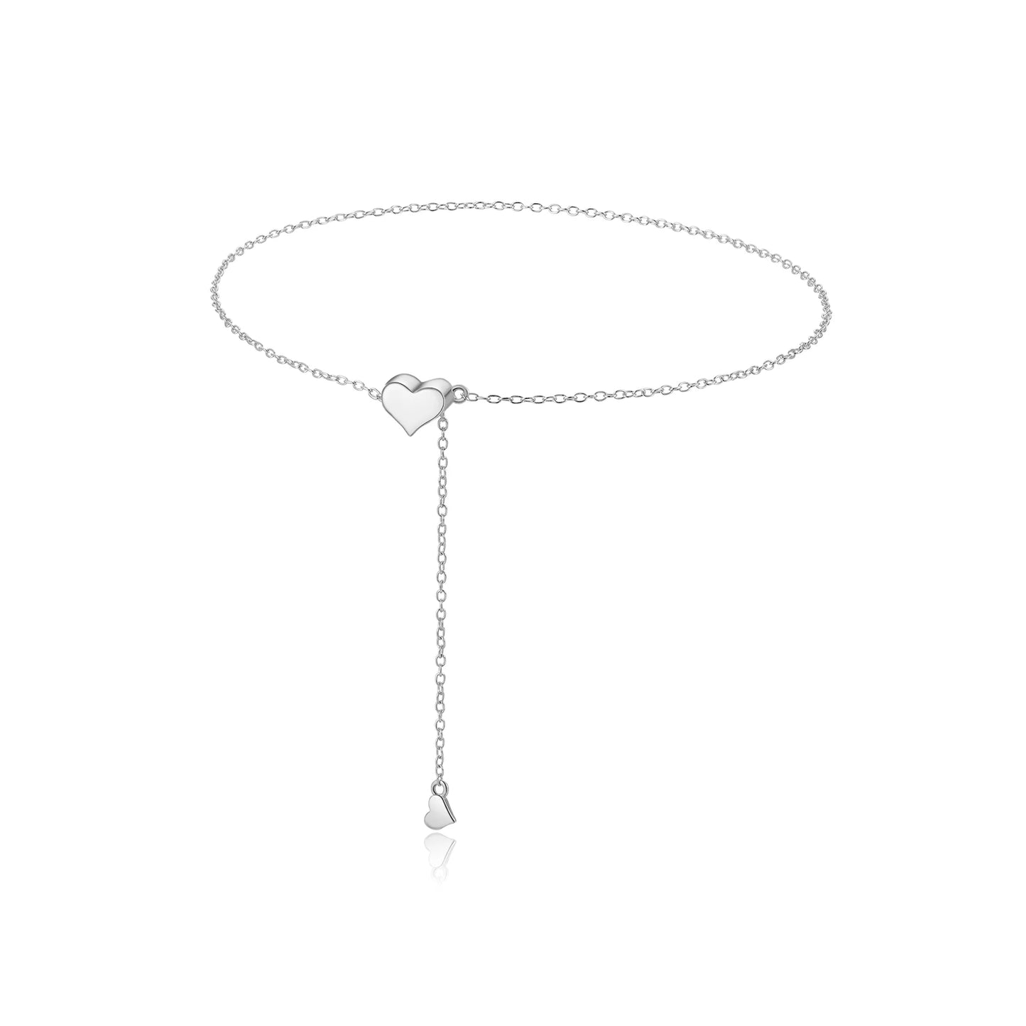 ANDYWEN 925 Sterling Silber Transformer Kette Herzanhänger Charme Halskette Choker vergrößerbar Frauen Luxusjewekry