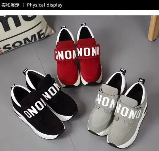 NEW Platform Wedge Sneakers Ladies Shoes Sneaker Casual Shoes Trainers Women Female Shoes Black Red Sneaker Women Tenis Feminino