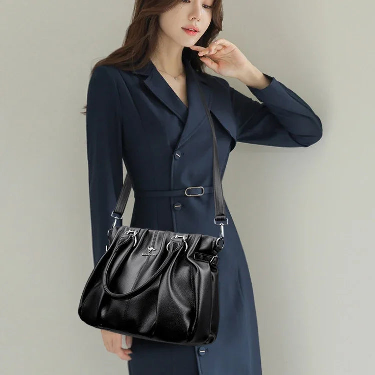 Genuine Brand Tote Bag Luxury Handbags for Women Mom Shoulder Crossbody Hand Bag Designer High Quality Soft Pu Leather Commuting