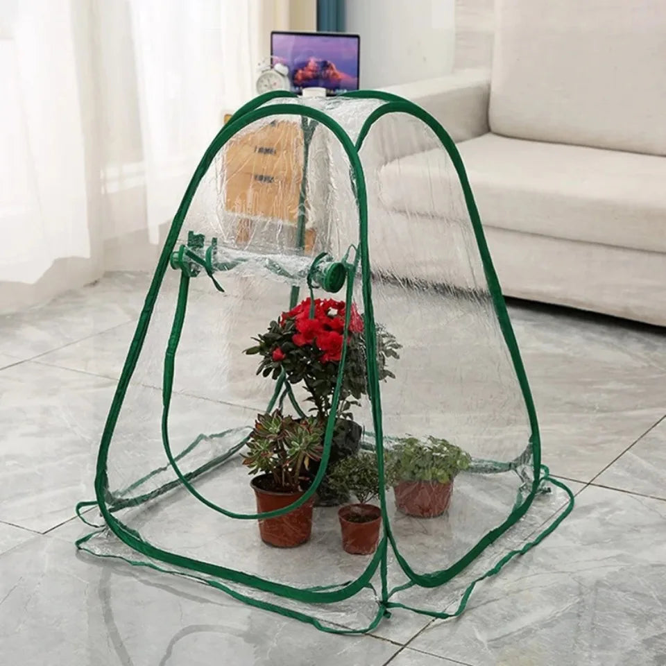 Plants Greenhouse Tent Transparent Folding Horticultural Greenhouse Warm Room Mini Sunroom Garden Nursery Plant Protective Cover